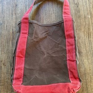 Stylish Red and Brown Women's Shoulder Bag